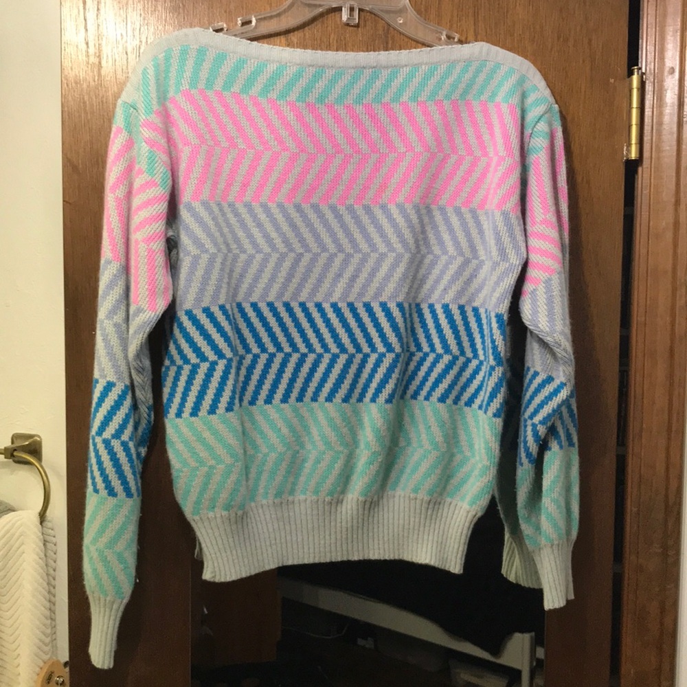 Vintage Dreamsicle brand Sweater Juniors L (14)